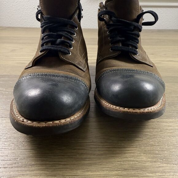 Stacy Adams Boots Men 10.5 Brockton Madison Brown Leather Cap Toe Ankle main image 5